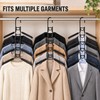 5-Tier Space Saving Clothes Hanger with Non-Slip Foam Padded Arms,