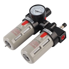 G1/4" Air Pressure Compressor Filter Gauge Trap Oil Water Regulator Tools Kit