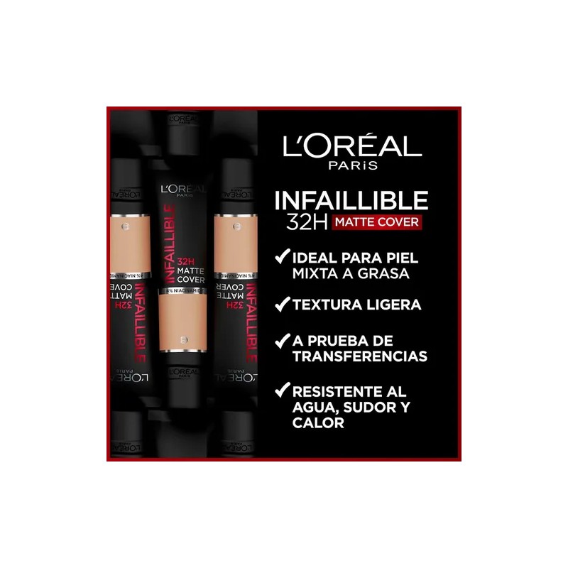 Base Maquillaje L'oréal Paris Infaillible Matte Cover 30ml Tono 200