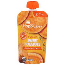 Happy Baby Organic Sweet Potatoes with Olive Oil & Rosemary Baby Food, 4 OZ