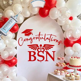Congratulations BSN Wall Decal, Nurse Graduation Decorations, Nursing School Graduation Decorations