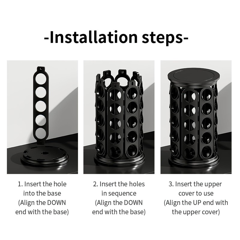 SAVORI Coffee Pod Storage Carousel Holder Organizer Compatible with 40