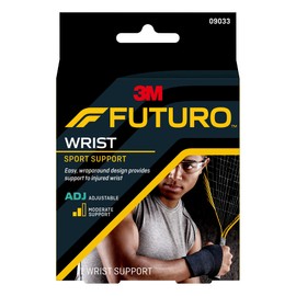 Futuro Sport Reversible and Adjustable Black Wrist Support 1 Pack