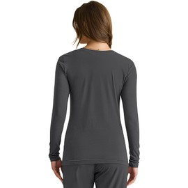 Healing Hands Women's Underscrub Soft Knit Melissa Longsleeve Scrub Tee with Breathable & Easy Care Fabric 5047, S, Charcoal