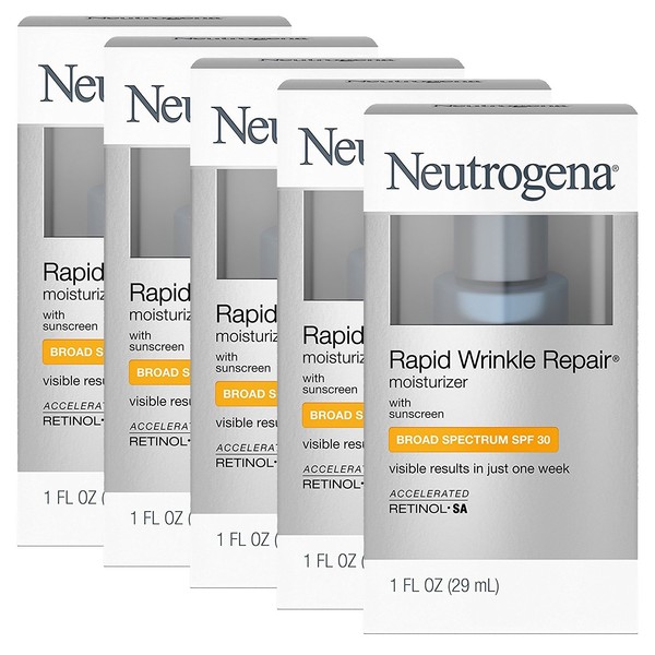 Neutrogena Rapid Wrinkle Repair Moisturizer ACCPt, SPF 30, 5 Pack (1.0 Ounce)