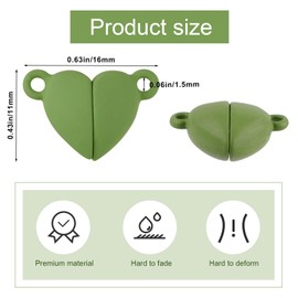 14 Pairs Heart Shaped Magnetic Necklace Clasps and Closures, Colored Magnetic Clasps for Jewelry Making Bracelet Heart Charm Magnetic Breakaway Clasp for Jewelry DIY Accessories