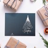 CLEVER SIGNS Silver Foil Holiday Cards, Christmas Cards, Pack of