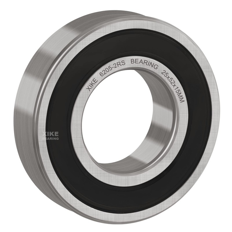 XIKE 6205-2RS Ball Bearings 25x52x15mm, Bearing Steel and Double Rubber