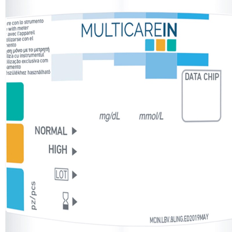 Multicare In - Strisce Colesterolo, Test Colesterolemia, per Lettore Multicare