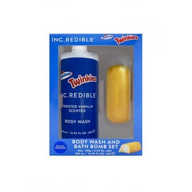 INC.redible Twinkies Body Wash 500mL & Bath Bomb 120g Gift Set Frosted Vanilla