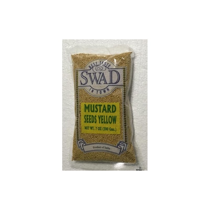 Swad Mustard Seeds Yellow - 7oz., 200g.