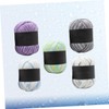 Ciieeo 5rolls Gradient Cotton Yarn Knitting and Crochet Thread for