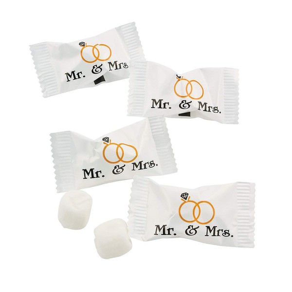 Mr. & Mrs. Buttermints (108 individually wrapped mints) Wedding Candy