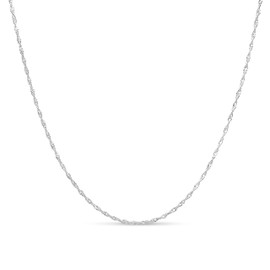 KEZEF Sterling Silver Singapore Twisted Curb Chain Italian 2mm 20 inch