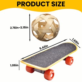 Crywag 1 Set Turtle Skateboard and Therapy Ball for Turtle Dragon Bearded Lizard Small Pet,Pet Turtle Toys,Turtle Accessories