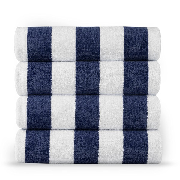 LANE LINEN 100% Cotton Beach Towel, Pack of 4 Beach
