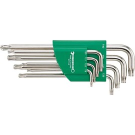 STAHLWILLE 10771/8 l Ball-Head Allen Wrench Set 8 Pieces l Hexagon Socket Set Torx T9 - T40 l Pivoting up to 25° L in Practical Holder