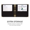 Samsill Classic Collection Leather 3 Ring Binder, Executive Presentation Portfolio,