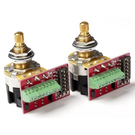 CTS 500k/250k Audio/Log Push-Pull Pot, Solder-Free (2 Pack)