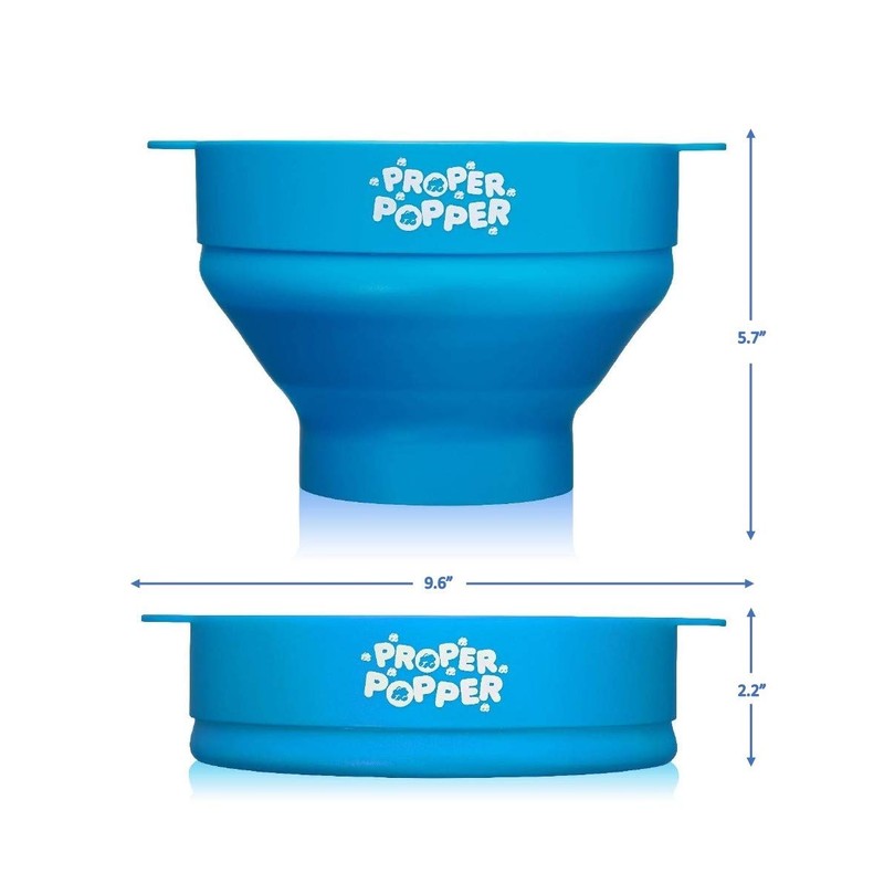 The Original Proper Popper Microwave Popcorn Popper, Silicone Popcorn Maker,