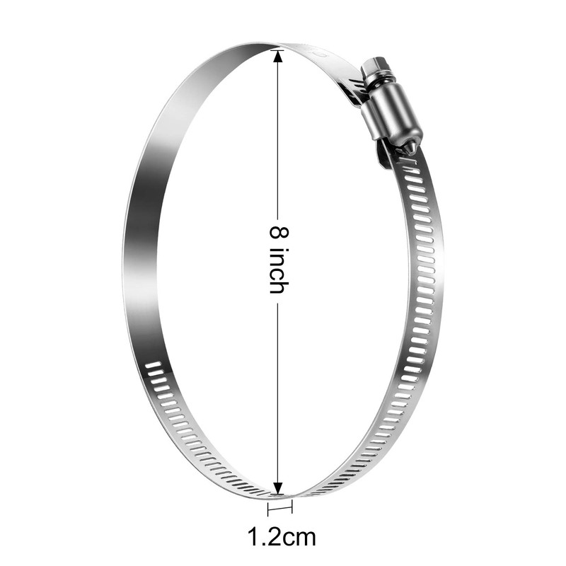 Boao 4 Pieces 8 Inch Adjustable 304 Stainless Steel Duct