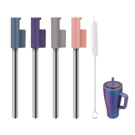 KLOWOAH Replacement Straws for Brumate Era 30 oz Tumbler, 4 Colours with 1 Brush (4 Pack for 30oz)