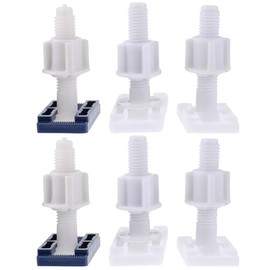 Kit Universal de 6 Tornillos para Asiento de Inodoro - Pernos y Tuercas de Plástico de Alta Resistencia, Repuestos de Bisagras para Tapa de Baño, Anti