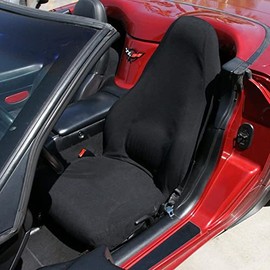 SR1 Performance New C5 Corvette Seat Covers Set of 2 - Stretch Satin Material for 1997-2004 C5 & Z06 Corvettes (Black)