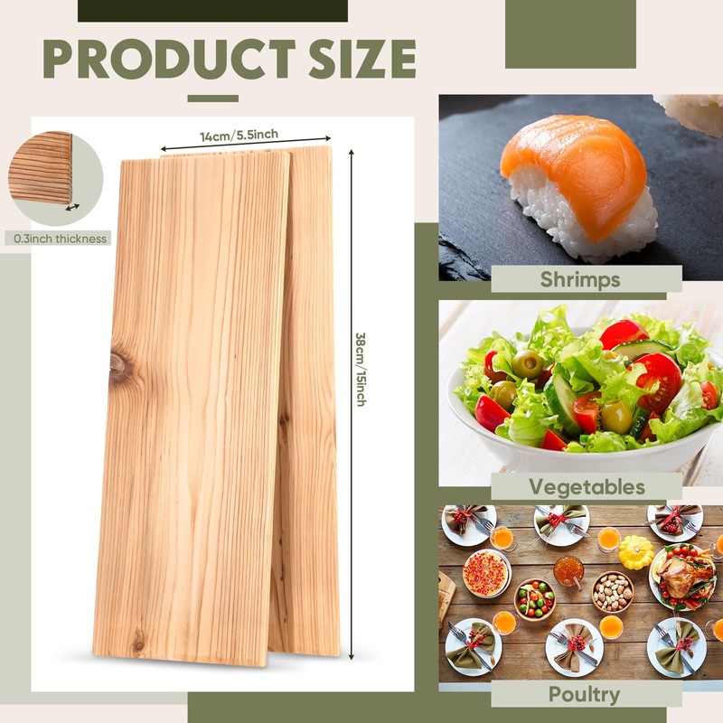 Landical 3/6/10/13 Pcs XL XXL XXL Large Cedar Planks for