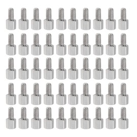 YOKIVE 50 Pcs M3 Standoff Screws, Nickel Plated Hex PCB Standoffs, Keep Height Consistent, Great for Motherboard (Silver Tone, 5mm+6mm)