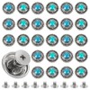 AHANDMAKER 20 Sets Buttons For Leather, 2 Colours Alloy Engraving