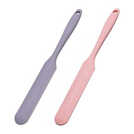 AIXXCUVQ 2X Multifunctional Jar Scraper – Versatile Tool for Kitchen Safe and Durable Kitchen Scraper Set Splatypus Jar Spatula, Gray + Light Pink