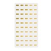 Gold Fish Bone Wedding Meal Place Card Stickers - 50