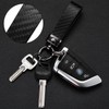 Carbon Fiber Style Car Keychain Microfiber Leather Key Chain, Universal