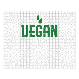 CafePress Vegan Rock Vegetarian Veganism Wellne Large Puzzle, 500 pcs.