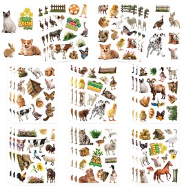 312Pcs Farm Animals Stickers, Cute Farm Barnyard Cow Sheep Horse Decorations Stickers for Scrapbooks Envelopes Cards Gifts Crafts Decor