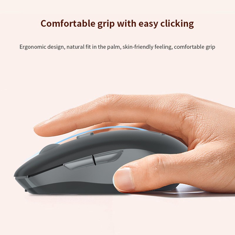 Samudgate Wireless Mouse, Dual Mode Computer Mouse, 2.4G Optical Mouse