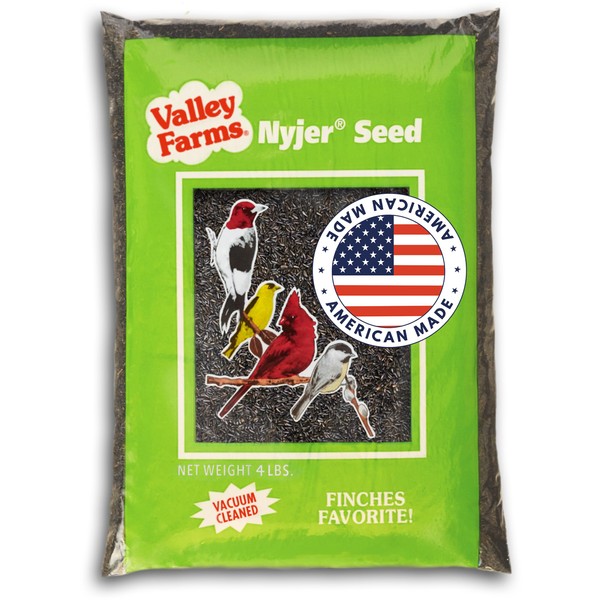 Valley Farms Nyjer Seed Wild Bird Food for Outside Feeders,