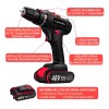 Lumoku Kit Taladro Inalámbricos Desatornillardor Electrico 42v 3/8