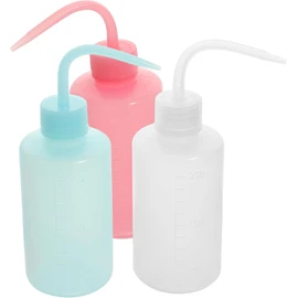 Botellas Exprimibles para Pestañas 250ml, Set de 3 Unidades en Abs, Botella a Prueba de Fugas Boquilla Estrecha para Limpieza y Riego Preciso en Cuidado de Pestañas