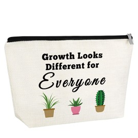 Mental Health Gifts Makeup Bag Inspirational Motivational Gift for Girl Women Daughter Sister Friend Therapy Counseling Office Gift Cosmetic Bag with Zipper Self Growth Mindset Travel Pouch