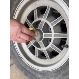 FORD SHELBY COBRA MUSTANG WHEELS CENTER CAP DECALS STEERING EMBLEMS 48mm GOLD