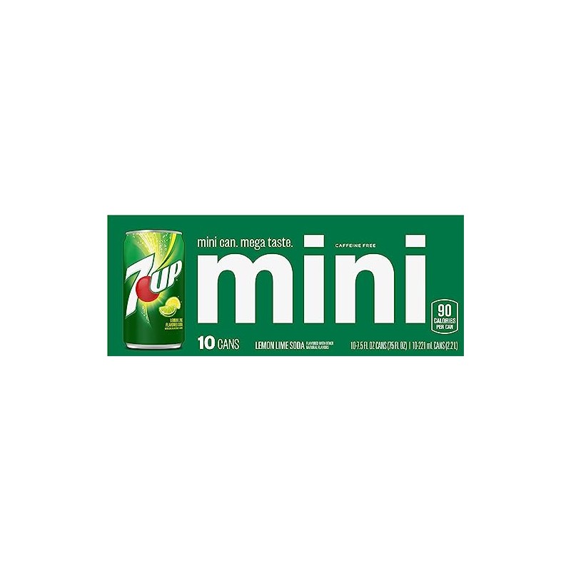 7-UP, 7-UP Mini Lemon Lime Soda, 7.5 Ounce