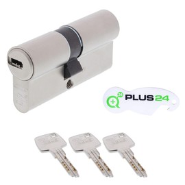 QPlus24 Set of ABUS EC660 35/55 Locking Cylinder with Security Card, 3 Keys and QPlus24 Shopping Trolley Release
