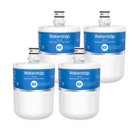Waterdrop 5231JA2002A Refrigerator Water Filter, Replacement for LG® LT500P®, GEN11042FR-08, ADQ72910911, ADQ72910901, Kenmore® 9890, 46-9890, LFX25974ST, LMX25964ST, 4 Pack
