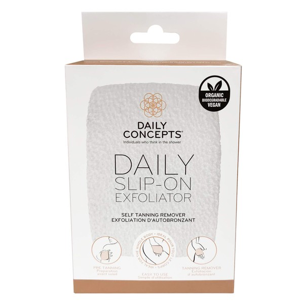 Daily Concepts Daily Slipon Exfoliator Self Tanner Remover to Cleanse and Exfoliate Tan residue and Renove Dead Skin Cells, Suitable and Safe for All Skin Types 22g