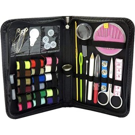 Travel Sewing Kit 64 PCS DIY Premium Sewing Supplies Mini Sewing kit for Home Travel & Emergency Filled with Mending and Sewing Needles, Scissors, Thimble, Thread, Tape Measure etc