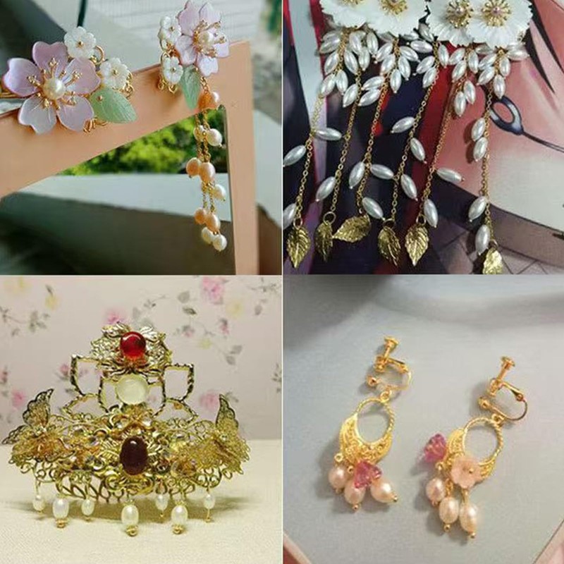 Leliafleury 200Pcs Oval Imitation Pearl Beads ABS White Oval Loose