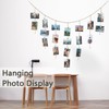 Boho Style Hanging Photo Display with 30 Clips for Bedroom,