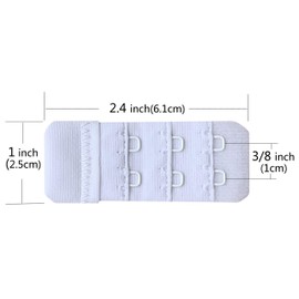 Chanie Women Pack of 3 Soft Comfortable 2 Hooks Bra Extender,2.4"x 1"